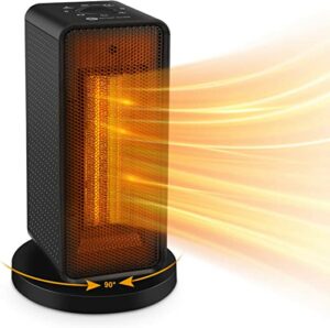 1200W Heizlüfter mit Keramik Heiztechnologie, Elektrische Heizgeräte mit Fan und zwei Leistungsstufen, Fan Heater mit Überhitzungsschutz für Büro,…