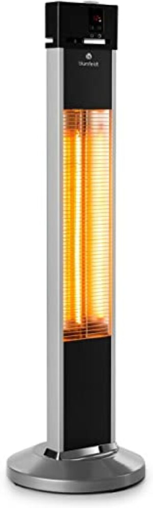 blumfeldt Heat Guru Standheizstrahler – Stand Heizstrahler mit 650 / 1350 / 2000 W Heizleistung in 3 Stufen, Infrarotstrahler mit Timer-Funktion,…