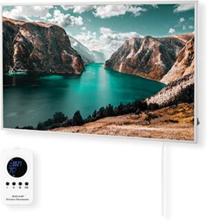 Cozymaker Infrarotheizung, Infrarot Wandheizung mit Thermostat, Infarotheizkoerper 600 Watt Infrarot Heizkörper für 3-15㎡ mit Intelligentem…
