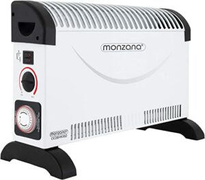 Deuba monzana Konvektor Elektroheizer 2000 W Frostwächter inkl. 24 Std. Timer 3 Heizstufen elektrisch Thermostat Heizer Heizung