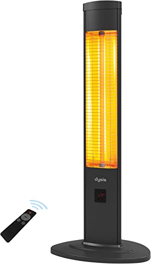 Dysis 2000 Watt Stand Heizstrahler, 4 Heizstufen mit Fernbedienung, Infrarotstrahler für Innen- & Außenbereich, IP20, Digitalanzeige, Timer,...