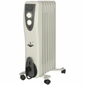 El Fuego Mobiler Elektro-Ölradiator 7 Rippen Weiß kaufen bei OBI