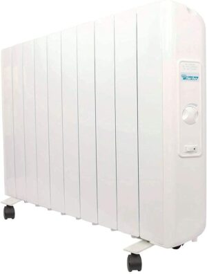 Farho Elektrische Ölradiator Energiesparend Eco R ULTRA 1650W (10) · Elektrischer Heizkörper mit Analogem Thermostat · Räder Enthalten · Ideal für…