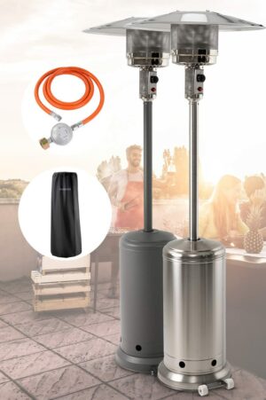 Heidenfeld Gas Heizpilz Inferno GH400 Heizstrahler – 3 Jahre Garantie – Terassenheizer 14 kW – Gasheizstrahler – Freiluftheizung für Terrasse -…