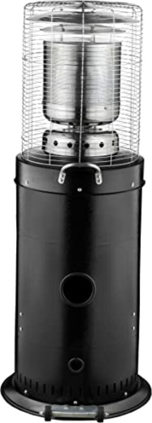 Heizpilz Terrassenheizstrahler Heizstrahler Wärmestrahler 13,5 kW 50 mBar (Höhe: 143 cm) für 11 kg und 5 kg Gasflasche inkl. Schlauch und Regler…