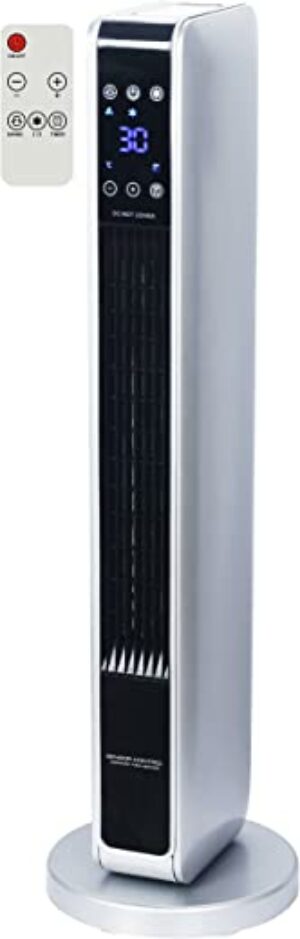 Keramik Heizlüfter | 3 Stufen, kalt, 1200, 2200 Watt | Oszillierend | 8h Timer | Fernbedienung | Temperaturanzeige | Temperatureinstellung: 10-49°C…
