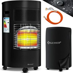 KESSER® Gasheizer Keramik 4200 Watt Gas Heizstrahler inkl. Gasdruckregler Gasschlauch – Gasheizofen inkl. Schutzhülle Gasheizgerät, Infrarot…