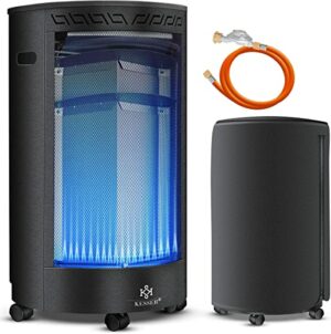 KESSER® Gasheizer Keramik 4200 Watt Gas Heizstrahler inkl. Gasdruckregler Gasschlauch – Gasheizofen inkl. Schutzhülle Gasheizgerät, Infrarot…