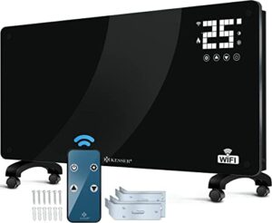 KESSER® Glaskonvektor Glasheizung Elektroheizkörper APP WiFi Funktion Inkl. Fernbedienung Elektroheizung Stand- oder Wand Heizung Heizkörper |…