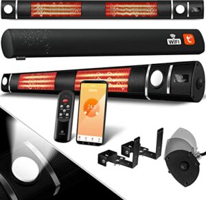 KESSER® Infrarot Heizstrahler 3000W IR-Gastro-Bar Inkl. LED Licht Terrassenstrahler Mit WiFi & Fernbedienung inkl. Schutzhülle Infrarotstrahler…