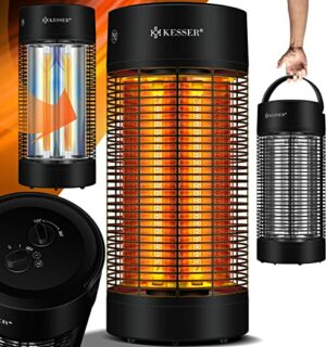 KESSER® Standheizstrahler Infrarotheizung, Heizstrahler Energieeffiziente Heizung 1200 Watt Innenraum mit 360° Oszillation, Infrarotheizung…