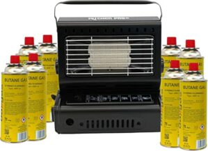 Peak Camping Gasheizung Gasstrahler Campingheizung | Tragbare Heizung Gasheizer Keramik Brenner | 1,3 kW Leistung | 108g/h Verbrauch (Gasheizung +…