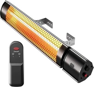 Pro Breeze Infrarot Heizstrahler Terrasse 2000W – Terrassenstrahler für Ihren Außenbereich – Elektrische Wandheizung mit Fernbedienung und 3…