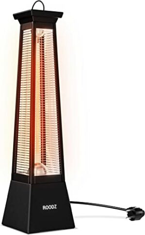ROODZ Heizstrahler Terrasse, Infrarot Heizstrahler, 2000 Watt, 360° Wärmeabgabe, Regensicher, Designer Wärmestrahler, Terrassenheizstrahler,…