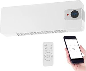 Sichler Haushaltsgeräte WLAN Keramik Heizlüfter: WLAN-Keramik-Wandheizlüfter, LED-Display, 2.000 W, App, Google & Alexa (Heizlüfter mit App Steuerung)