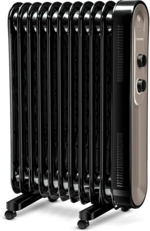 TROTEC Ölradiator TRH 24 E – 2.200 W Elektro Heizkörper mit 11 Rippen, 3 Heizstufen, stufenlos einstellbares Thermostat und…
