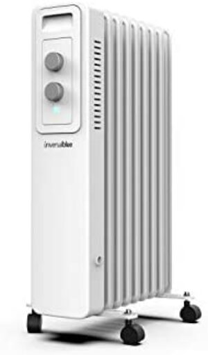 UNIVERSALBLUE | Ölheizkörper | Weißer Heizkörper 1500 W | 9 Heizelemente | 3 Leistungen | Leise | Sicherheitssystem | Verstellbarer Thermostat